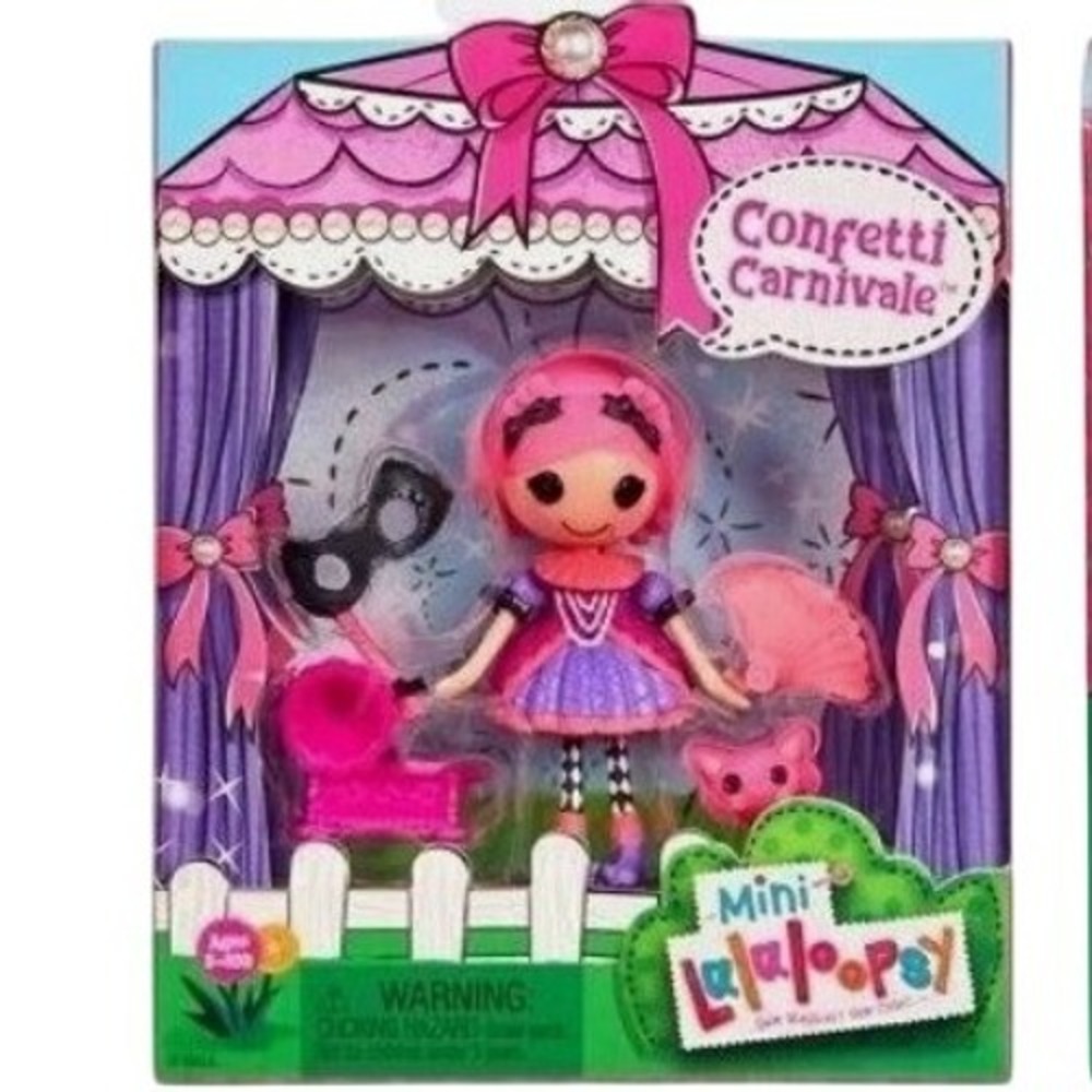 Mini‎ Lalaloopsy Confetti Carnivale Doll with Pet Cat Masquerade Ball Mini Doll